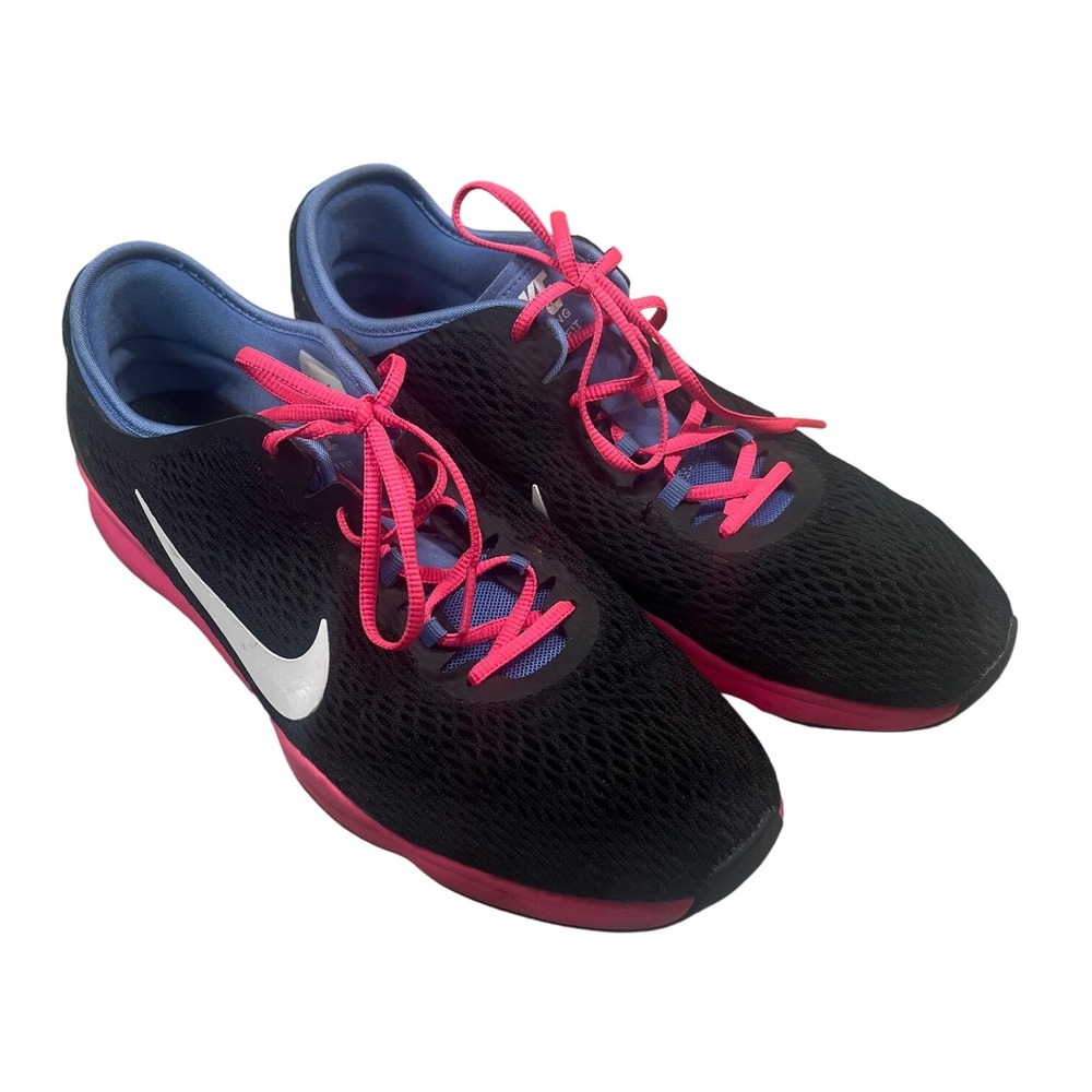 Nike Zoom Fit Training Shoes Women's Black Pink White Size 11‎ Athletic Sneakers
